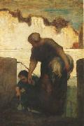 Honore  Daumier The Washerwoman (mk09) oil painting on canvas
